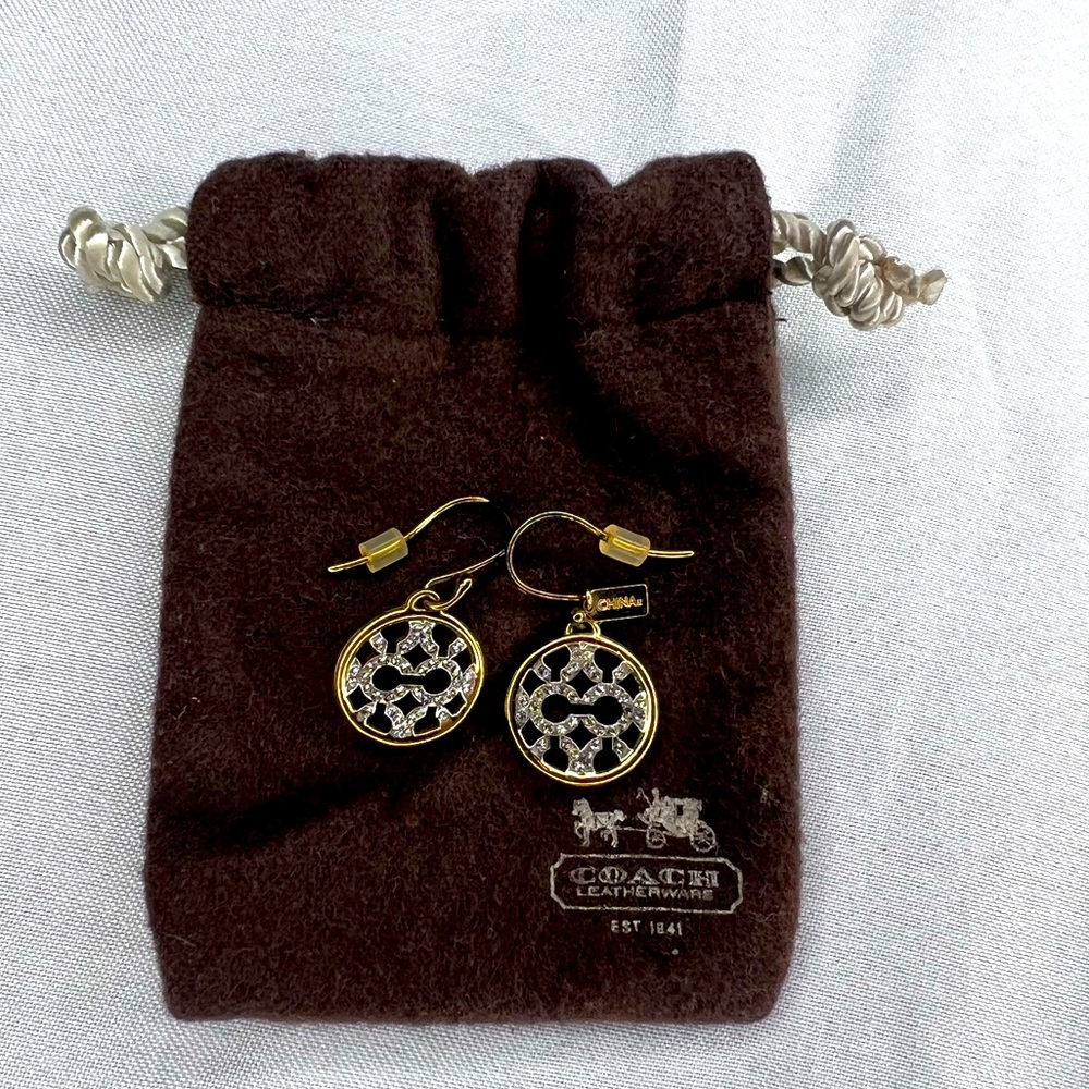 Coach Gold Dangle Earrings